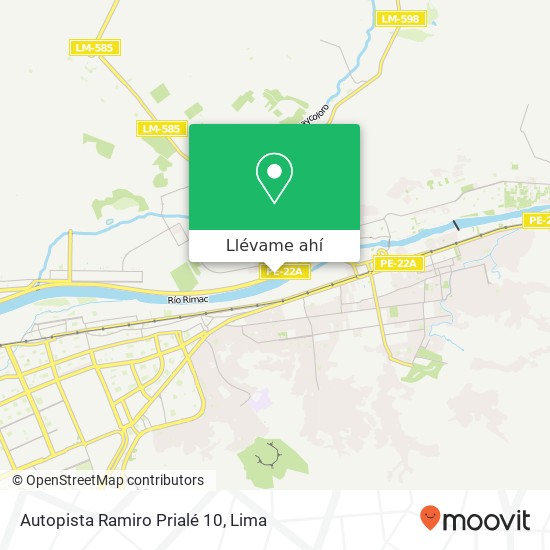 Mapa de Autopista Ramiro Prialé 10