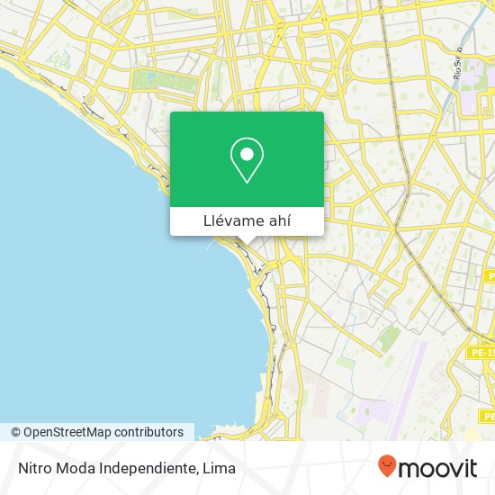 Mapa de Nitro Moda Independiente