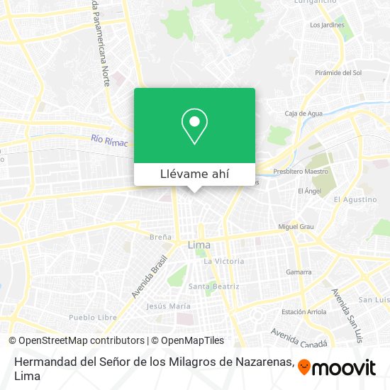 Mapa de Hermandad del Señor de los Milagros de Nazarenas