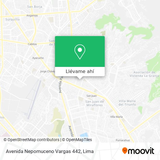 Mapa de Avenida Nepomuceno Vargas 442