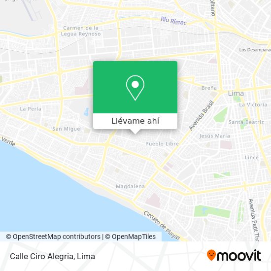 Mapa de Calle Ciro Alegria