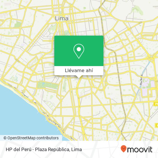 Mapa de HP del Perú - Plaza República