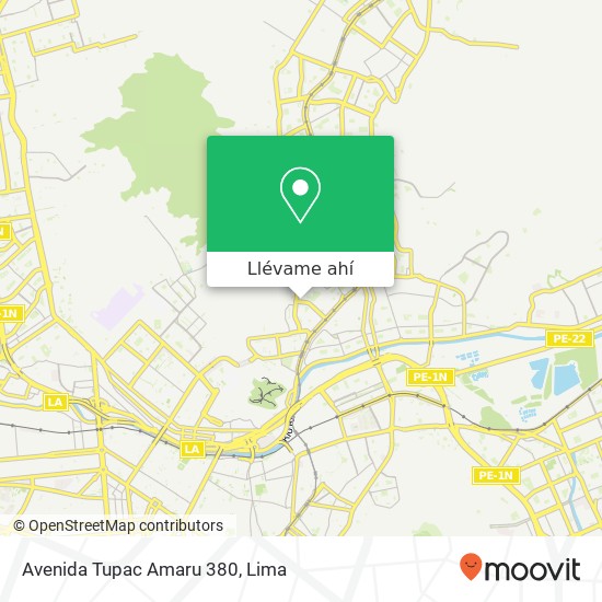 Mapa de Avenida Tupac Amaru 380