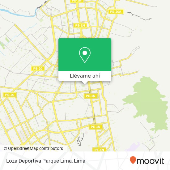 Mapa de Loza Deportiva Parque Lima