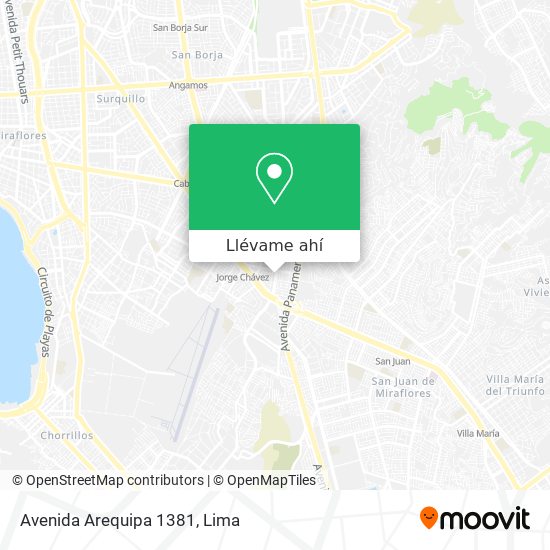 Mapa de Avenida Arequipa 1381