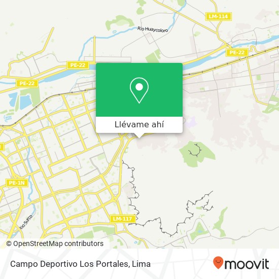 Mapa de Campo Deportivo Los Portales