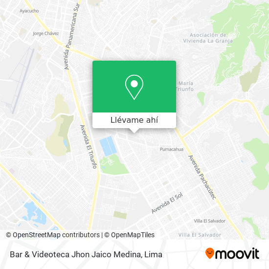 Mapa de Bar & Videoteca Jhon Jaico Medina