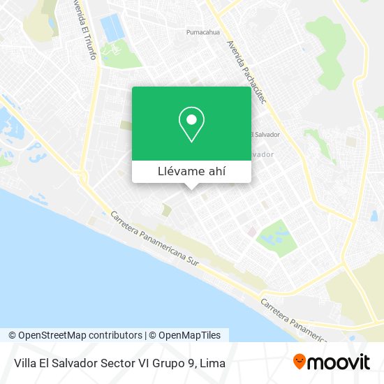 Mapa de Villa El Salvador Sector VI Grupo 9