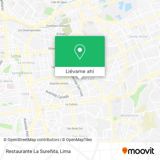 Mapa de Restaurante La Sureñita