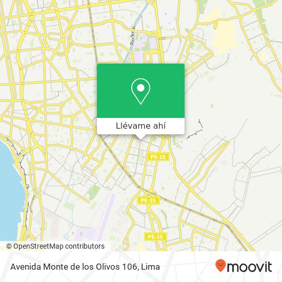 Mapa de Avenida Monte de los Olivos 106