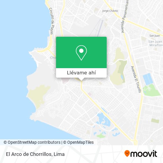 Mapa de El Arco de Chorrillos