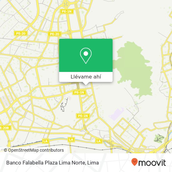 Mapa de Banco Falabella Plaza Lima Norte