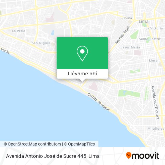 Mapa de Avenida Antonio José de Sucre 445