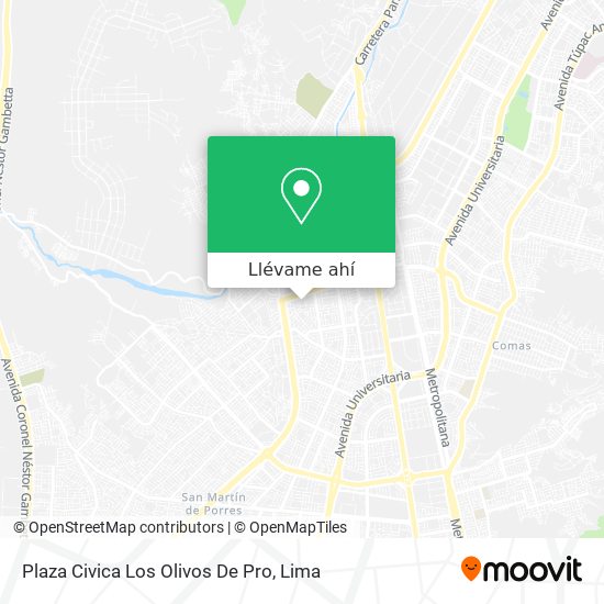 Mapa de Plaza Civica Los Olivos De Pro