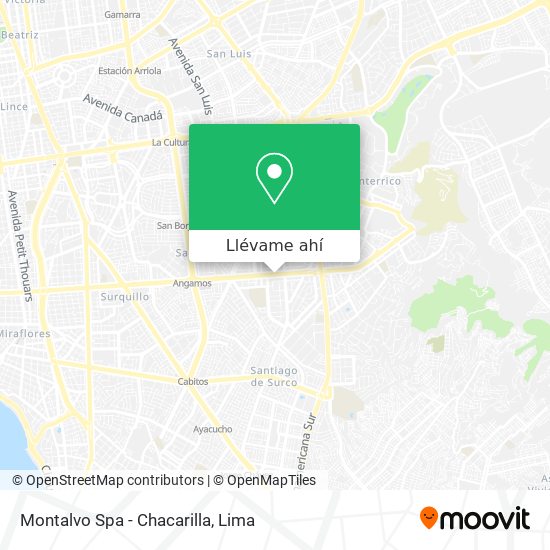 Mapa de Montalvo Spa - Chacarilla