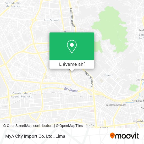 Mapa de MyA City Import Co. Ltd.