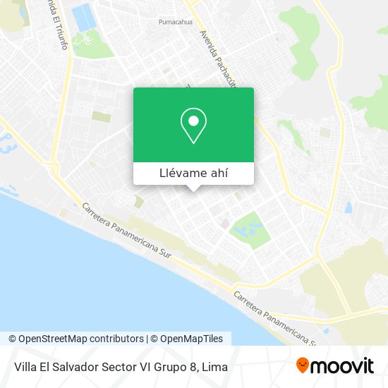 Mapa de Villa El Salvador Sector VI Grupo 8