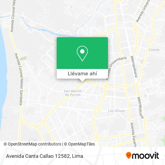 Mapa de Avenida Canta Callao 12582