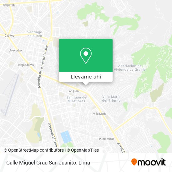 Mapa de Calle Miguel Grau San Juanito