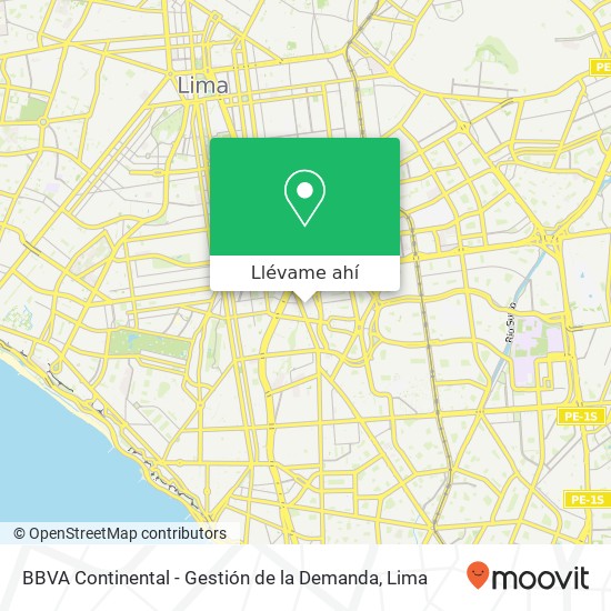 Mapa de BBVA Continental - Gestión de la Demanda