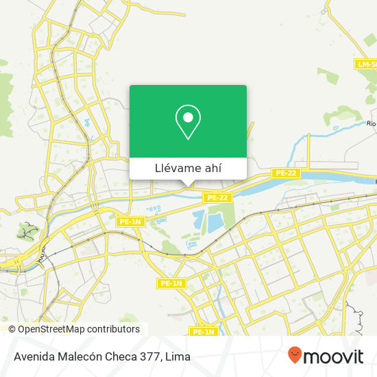 Mapa de Avenida Malecón Checa 377