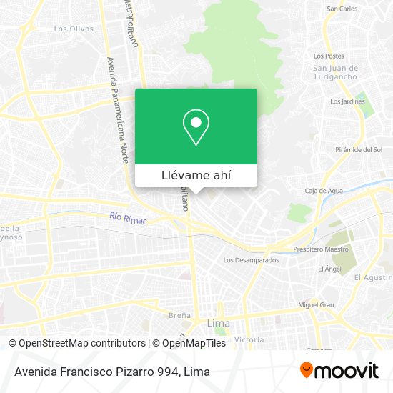 Mapa de Avenida Francisco Pizarro 994