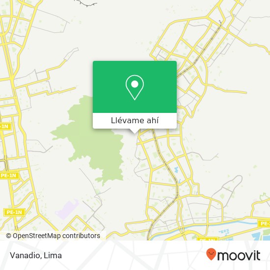 Mapa de Vanadio