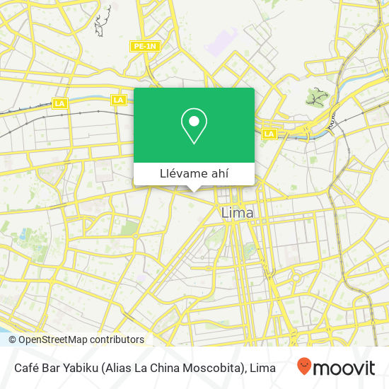 Mapa de Café Bar Yabiku (Alias La China Moscobita)