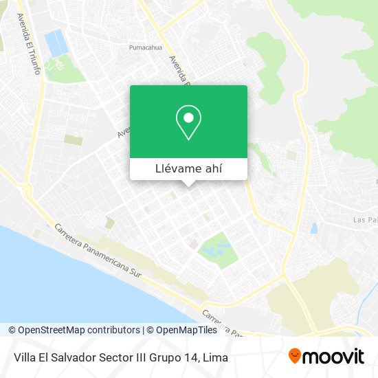 Mapa de Villa El Salvador Sector III Grupo 14