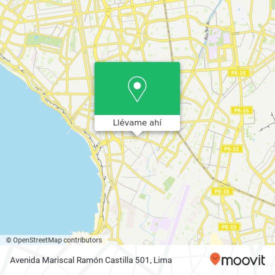 Mapa de Avenida Mariscal Ramón Castilla 501