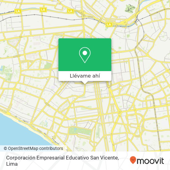 Mapa de Corporación Empresarial Educativo San Vicente