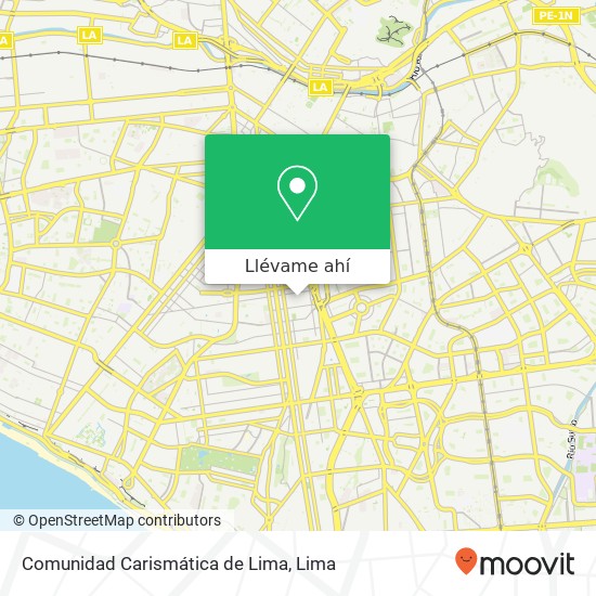 Mapa de Comunidad Carismática de Lima