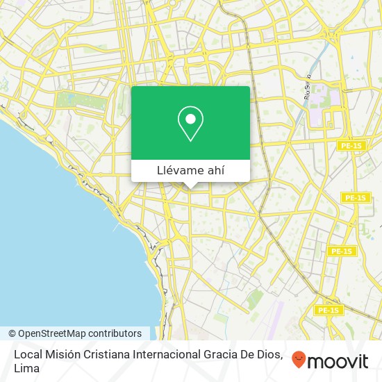 Mapa de Local Misión Cristiana Internacional Gracia De Dios