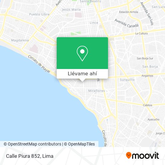 Mapa de Calle Piura 852