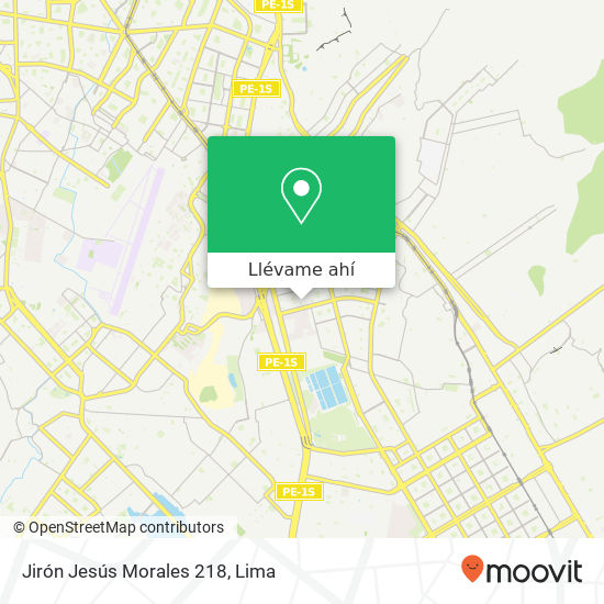 Mapa de Jirón Jesús Morales 218