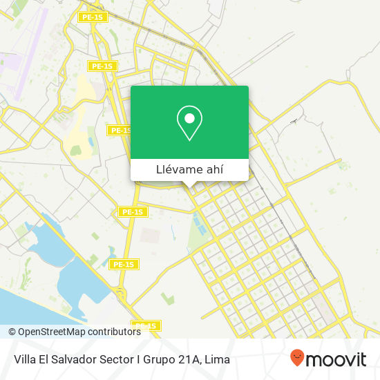 Mapa de Villa El Salvador Sector I Grupo 21A