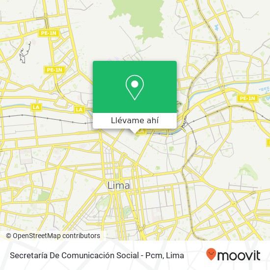 Mapa de Secretaría De Comunicación Social - Pcm