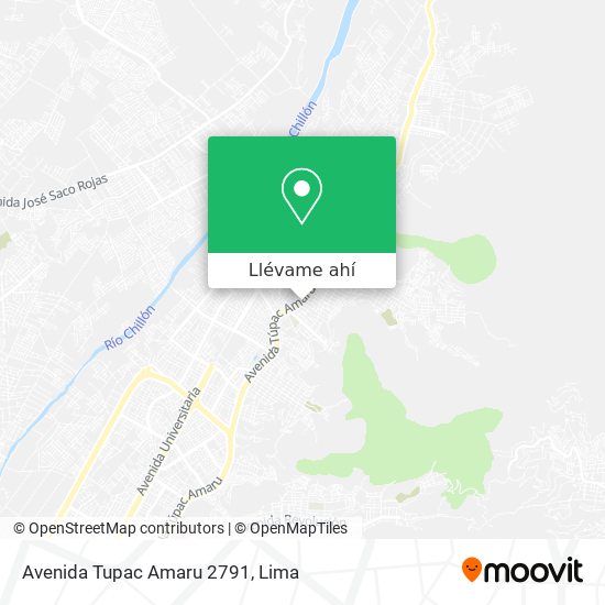 Mapa de Avenida Tupac Amaru 2791