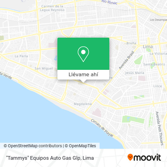 Mapa de "Tammys" Equipos Auto Gas Glp