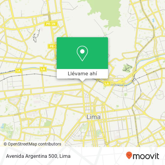 Mapa de Avenida Argentina 500