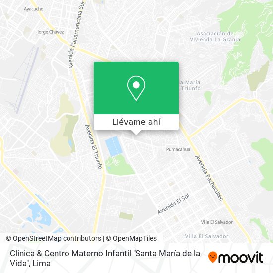 Mapa de Clinica & Centro Materno Infantil "Santa María de la Vida"
