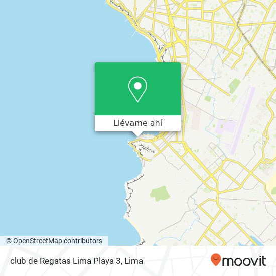 Mapa de club de Regatas Lima Playa 3