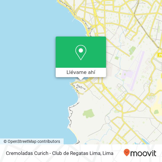 Mapa de Cremoladas Curich - Club de Regatas Lima