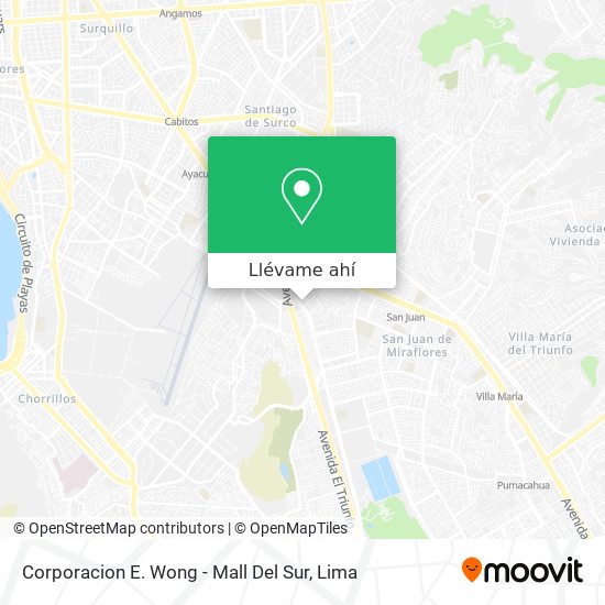 Mapa de Corporacion E. Wong - Mall Del Sur