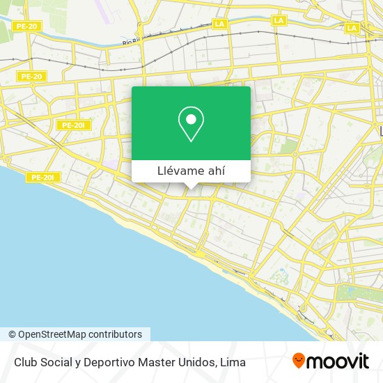 Mapa de Club Social y Deportivo Master Unidos