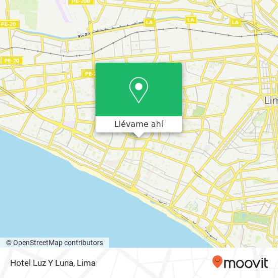 Mapa de Hotel Luz Y Luna