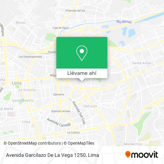 Mapa de Avenida Garcilazo De La Vega 1250