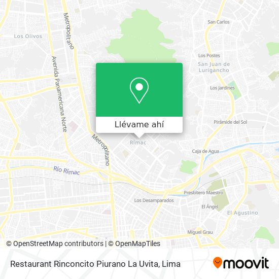Mapa de Restaurant Rinconcito Piurano La Uvita