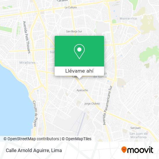Mapa de Calle Arnold Aguirre