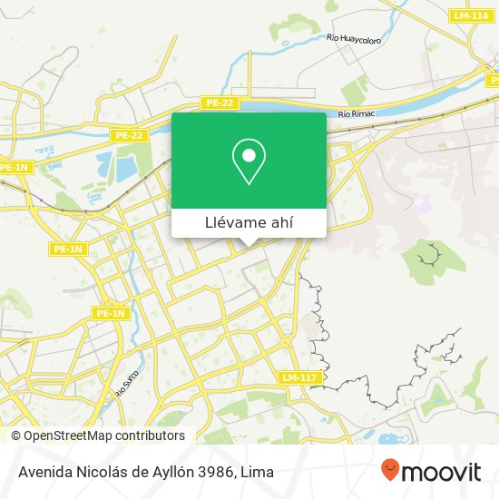 Mapa de Avenida Nicolás de Ayllón 3986
